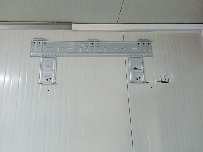 Split AC wall bracket mounted and levelled before unit installation